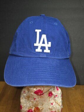 Los Angeles Dodgers '47 Brand Clean Up Dad Hat Adjustable Strap Royal Cotton